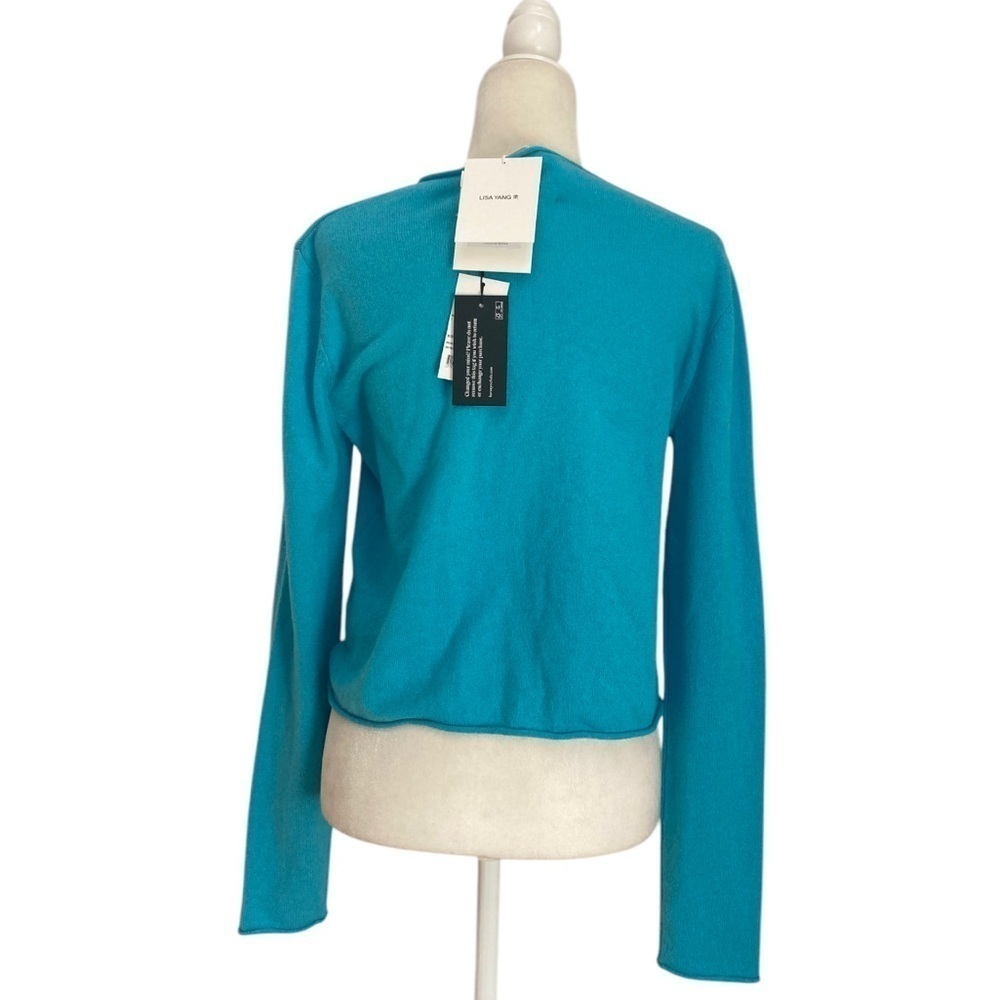 Lisa Yang Ida Cashmere Sweater NWT Amalfi Blue Organic Cashmere - Picture 7 of 11